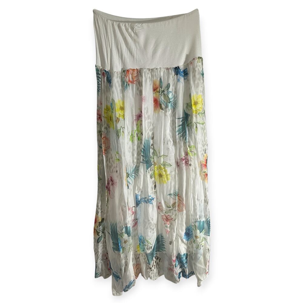 Vintage Made in Italy Belle France Silk Convertible Floral 
Romantic dress/skirt - Picture 5 of 5